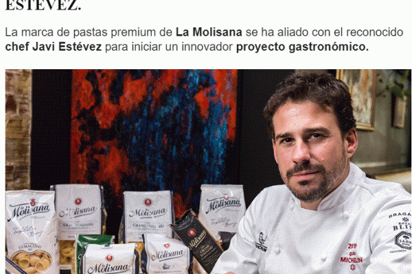La Molisana de la mano del Chef Javi Estévez. Revista BFIT